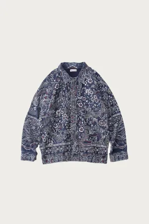 Gyan Bandana Trucker Jacket - Navy