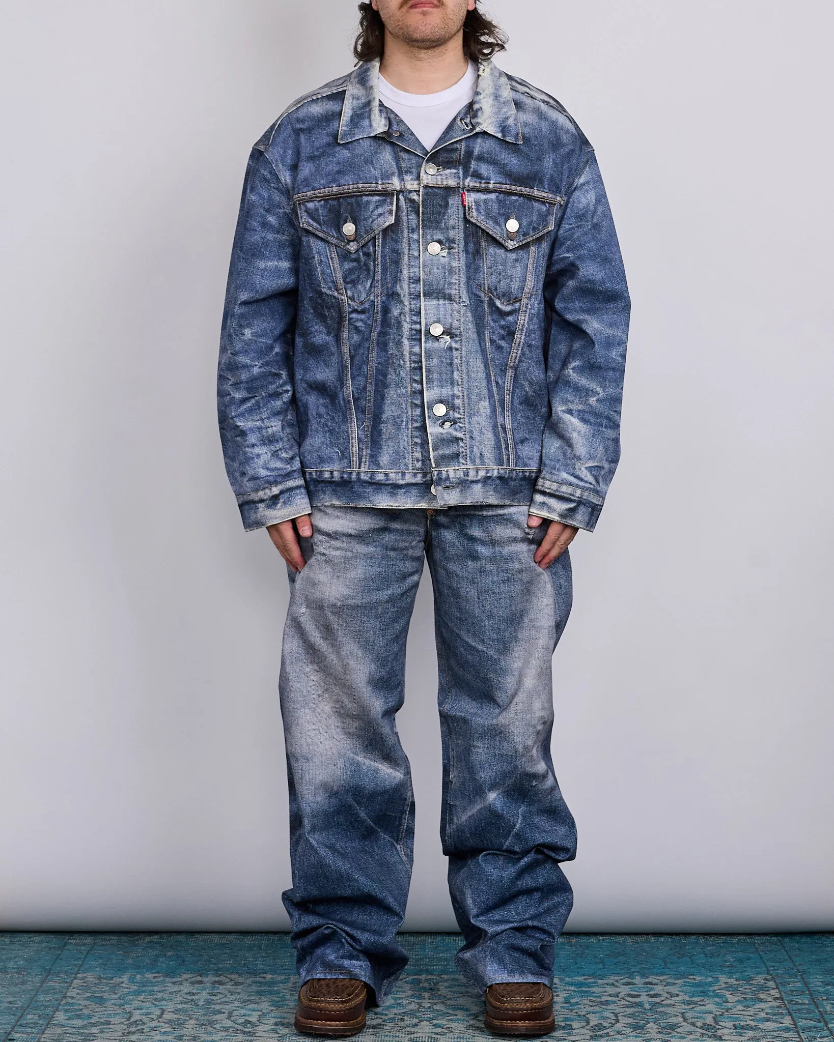Junya Watanabe MAN Levi's Inkjet Oversized BerBerJin Jacket Indigo
