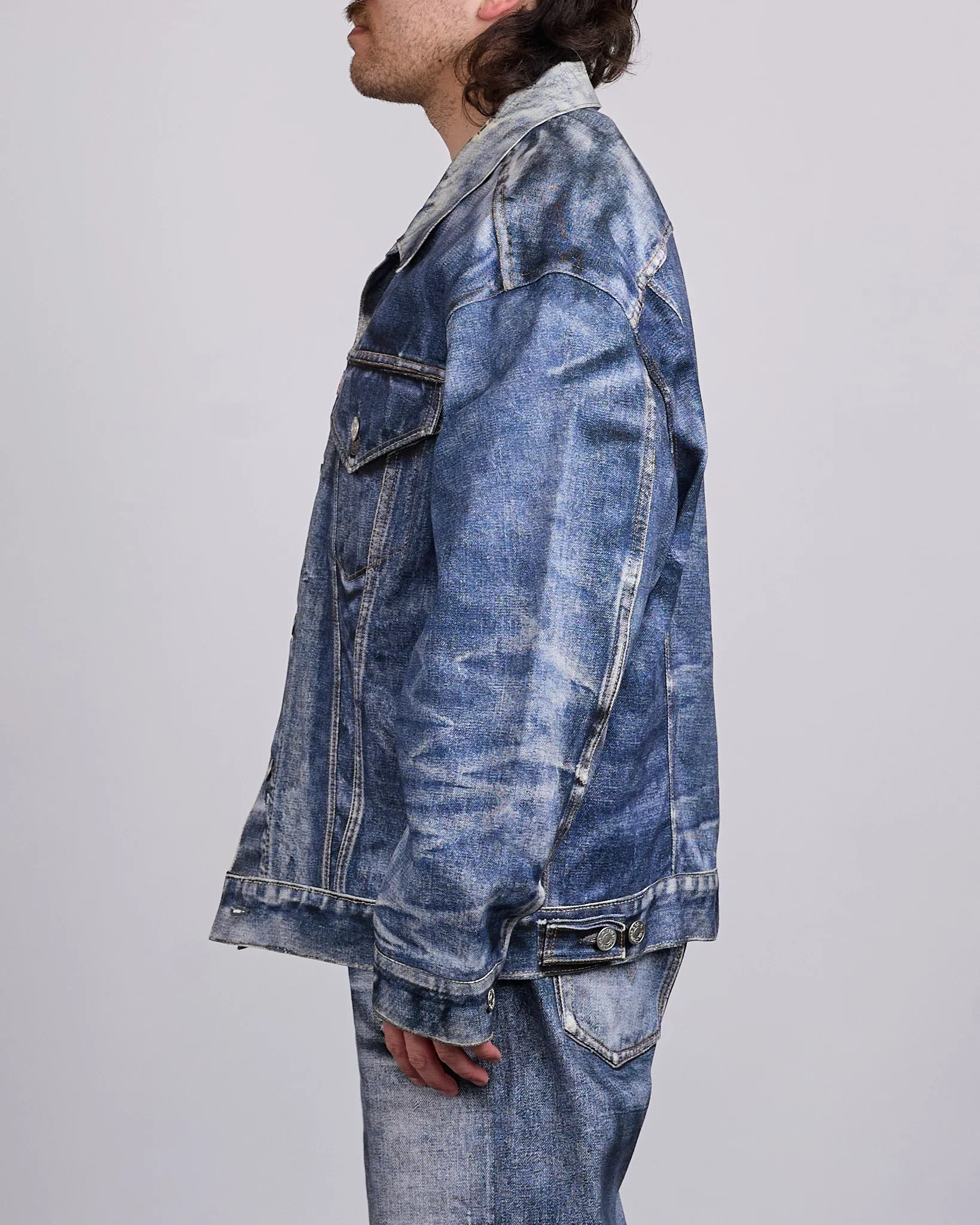 Junya Watanabe MAN Levi's Inkjet Oversized BerBerJin Jacket Indigo