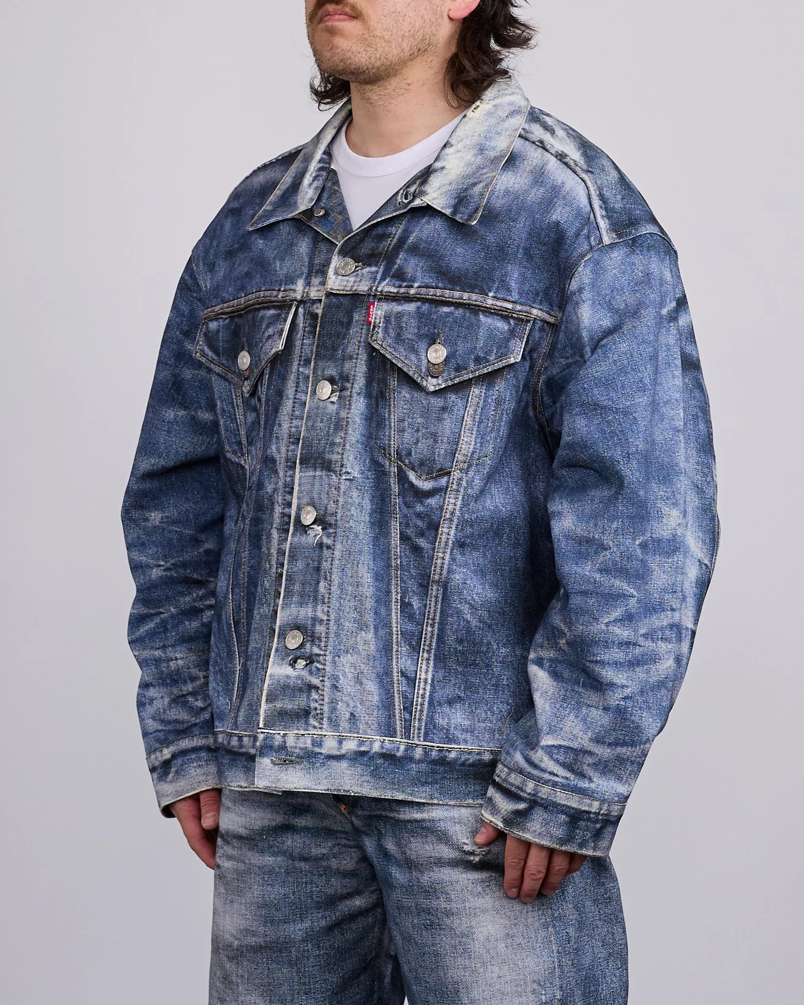 Junya Watanabe MAN Levi's Inkjet Oversized BerBerJin Jacket Indigo