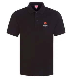 Kenzo 'Boke Flower' Small Logo Polo Shirt (Black)