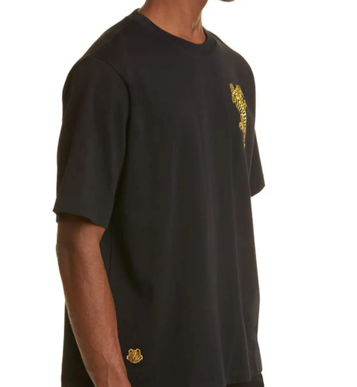 KENZO Embroidery Wording Tiger Tee - Black