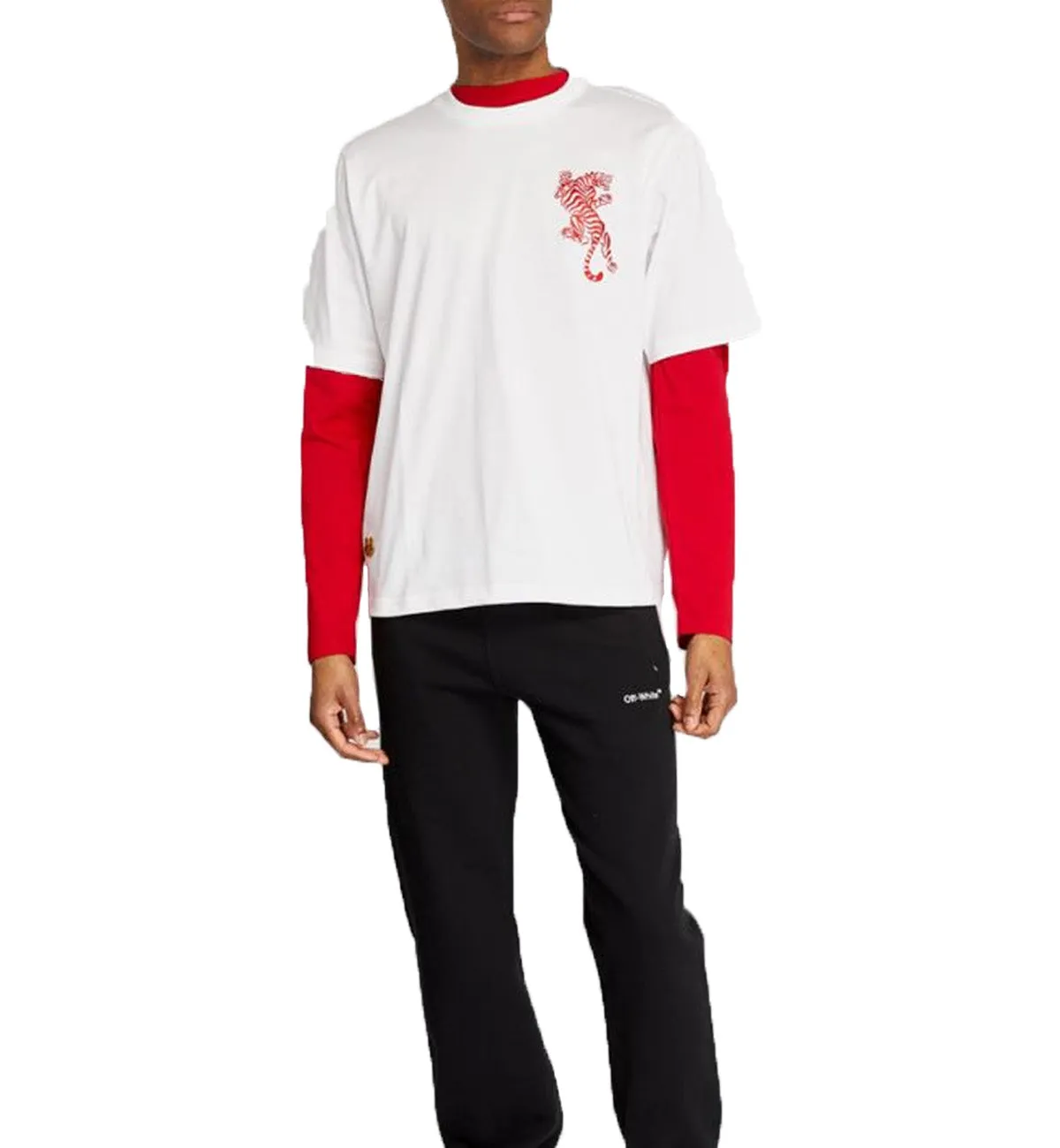 KENZO Embroidery Wording Tiger Tee - White