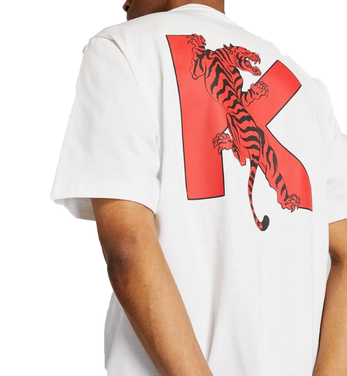 KENZO Embroidery Wording Tiger Tee - White