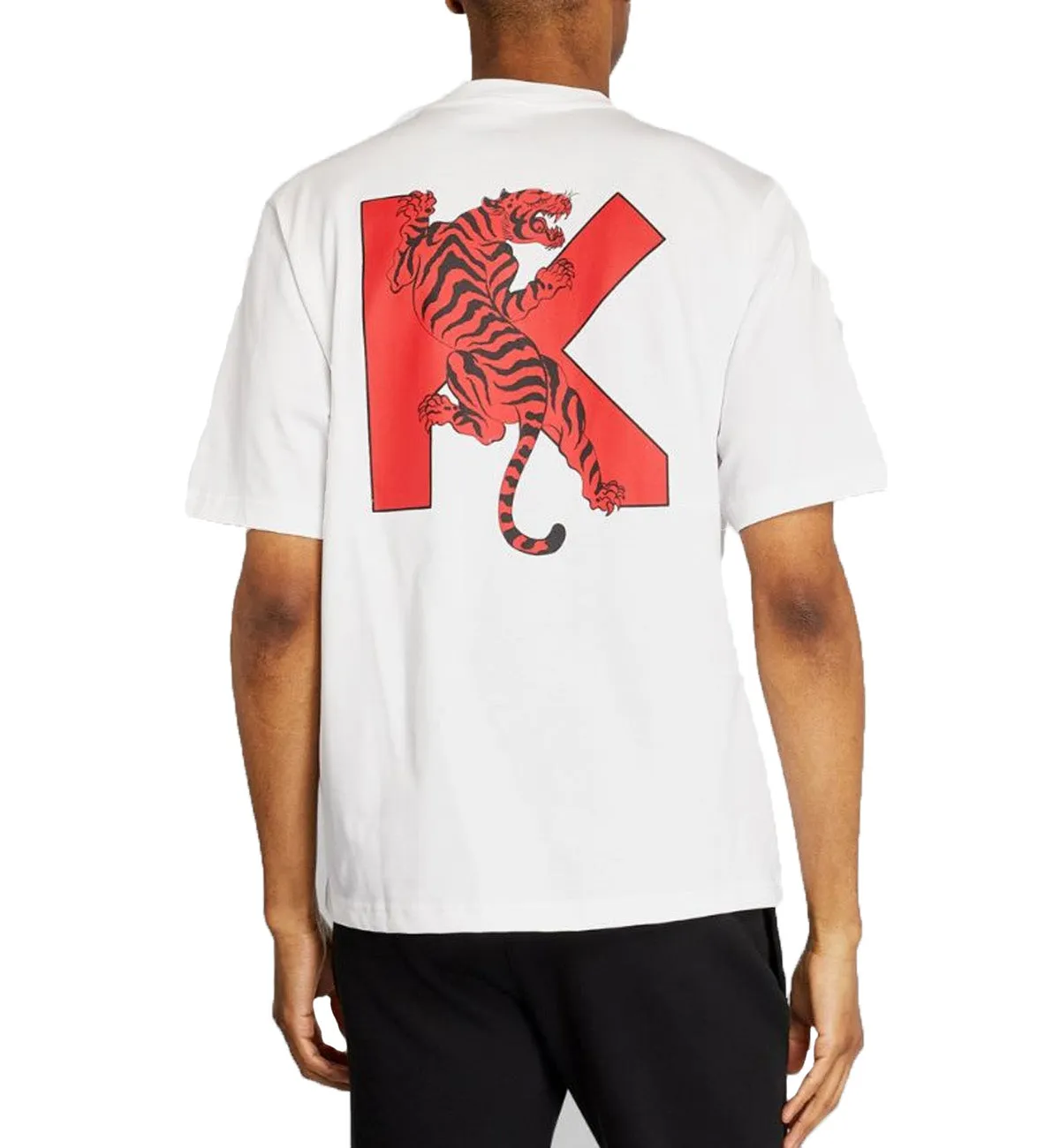 KENZO Embroidery Wording Tiger Tee - White