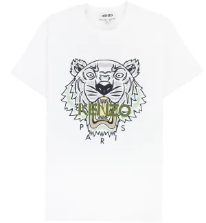 Kenzo Icon Tiger T-shirt - White/Green