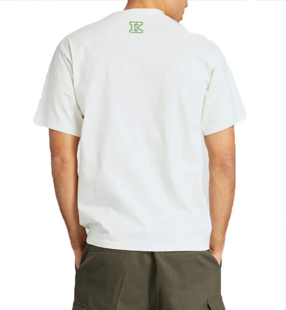 Kenzo Pixel Tiger Embroidered T-shirt (White)