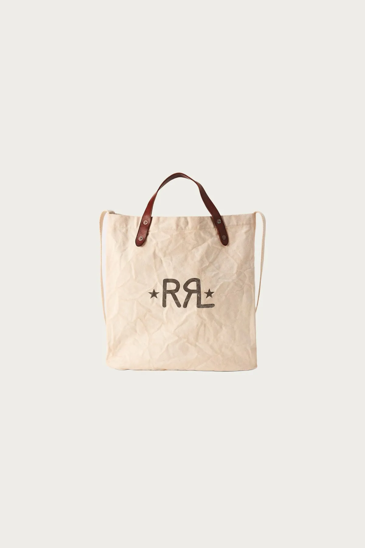 Logo Canvas Market Tote - Greige