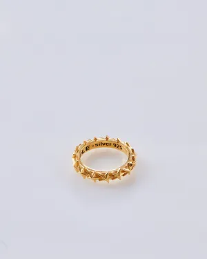 Maple Star Band Ring 14k Gold Plated