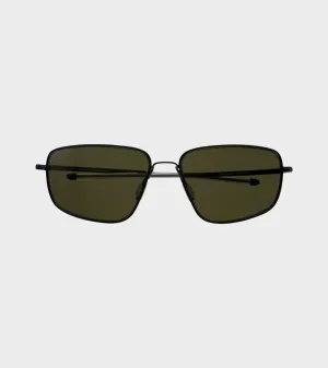 Marathon Matt Black Green Solid Polarized Lens