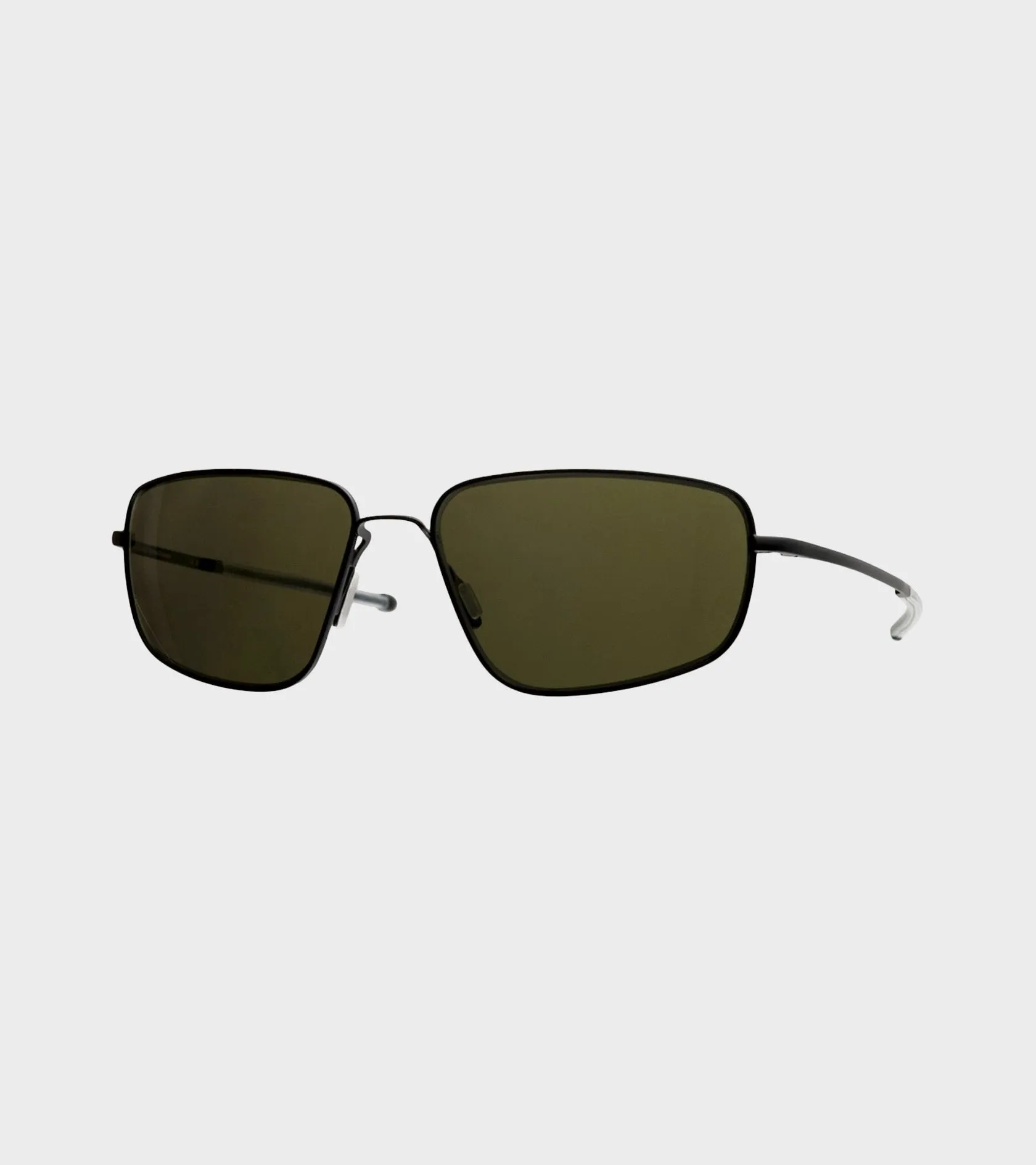 Marathon Matt Black Green Solid Polarized Lens
