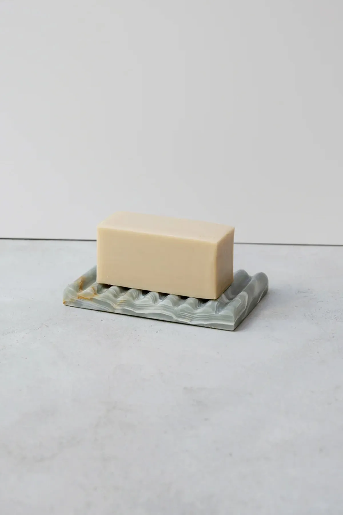 Marble Soap Dish - Blue Marble (Ochre Variation)
