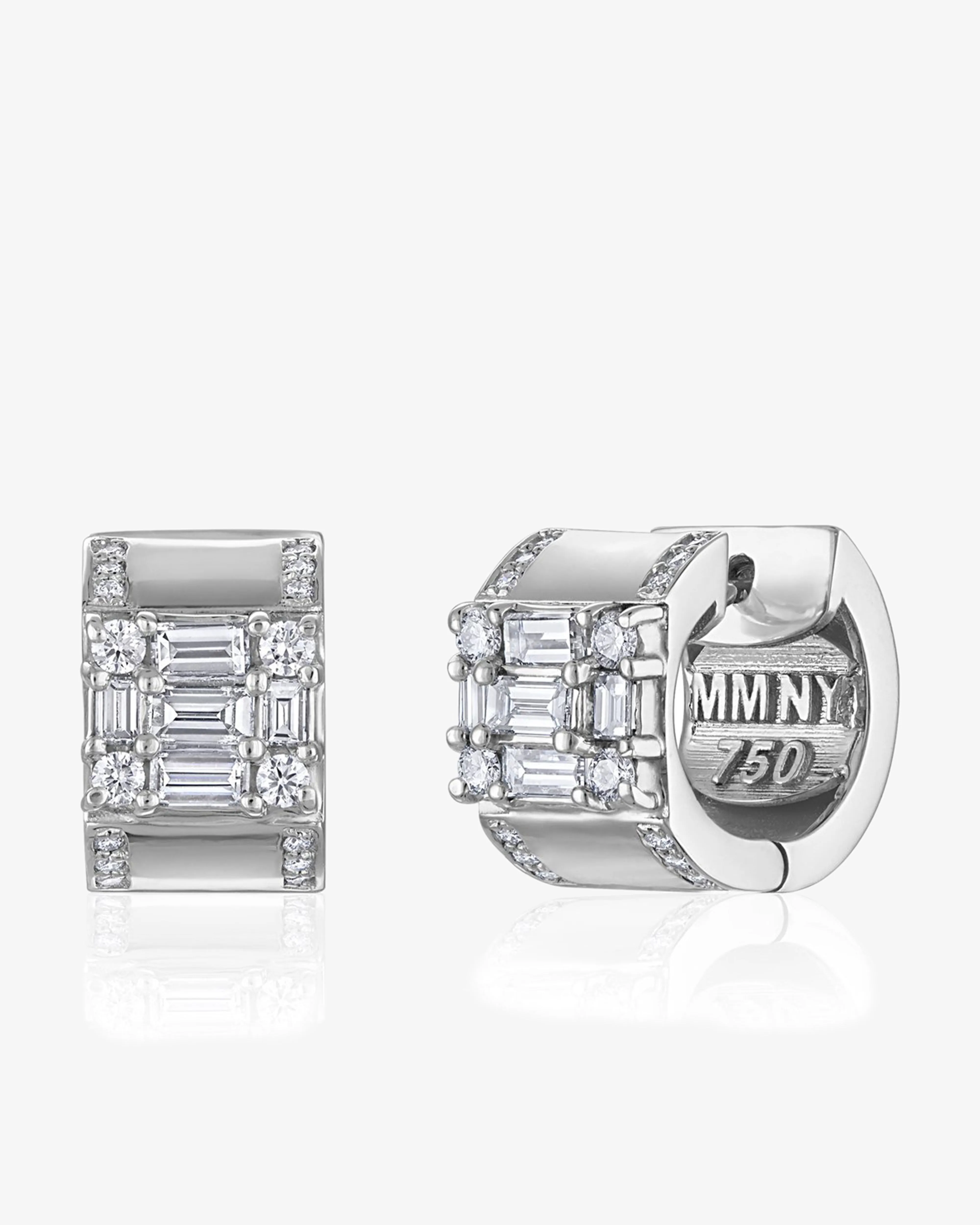 Mindi Mond - Women's Clarity Polished Huggies - (Diamond)
