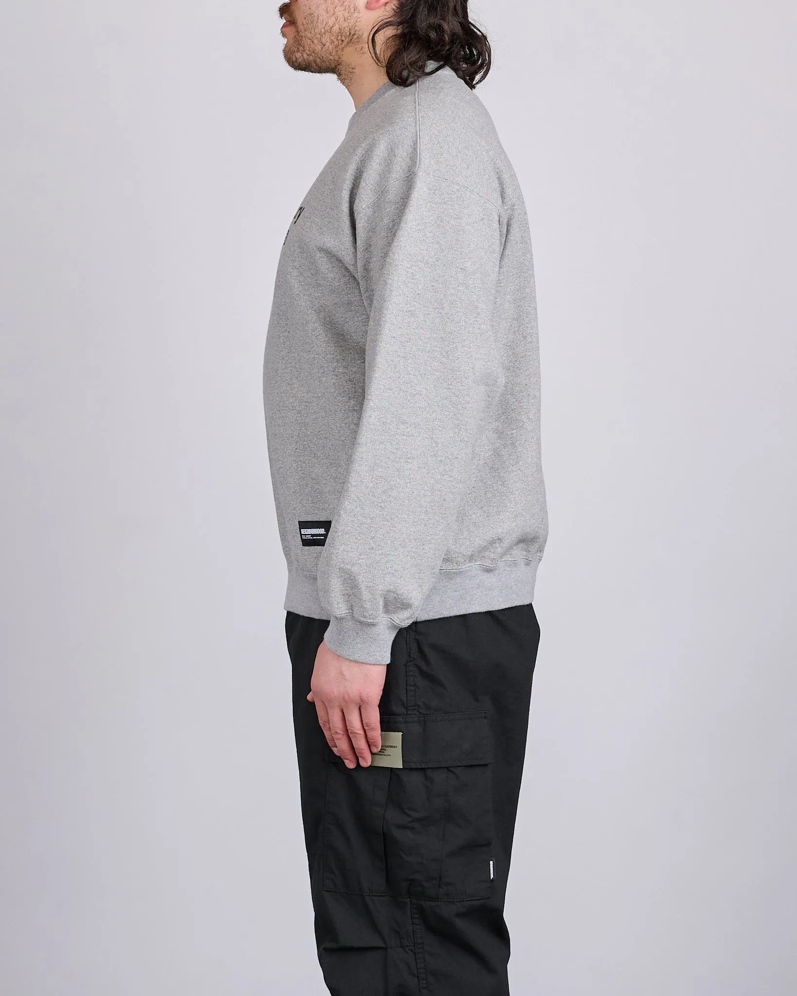 Neighborhood Solid Crewneck Sweat Shirt Gray