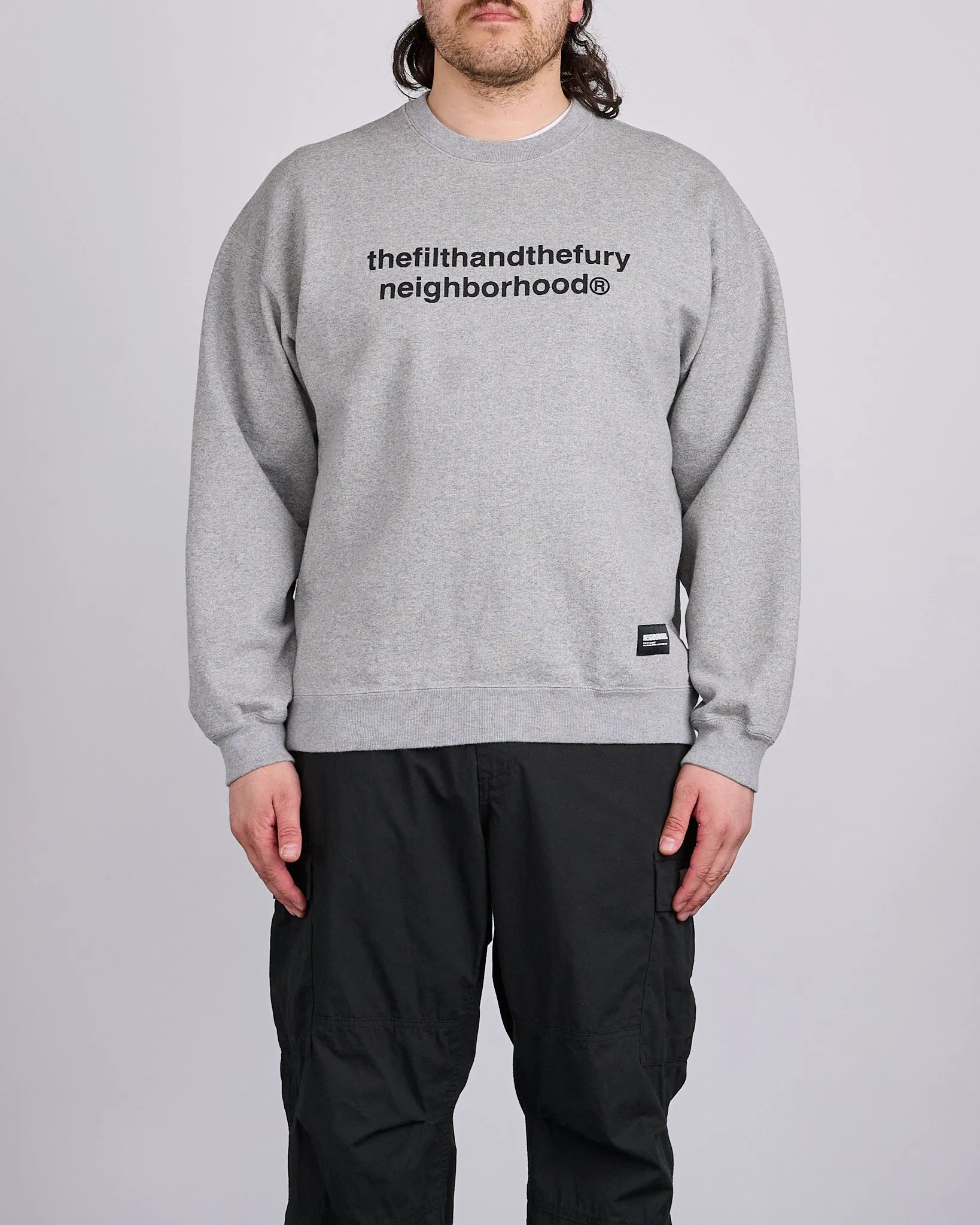 Neighborhood Solid Crewneck Sweat Shirt Gray
