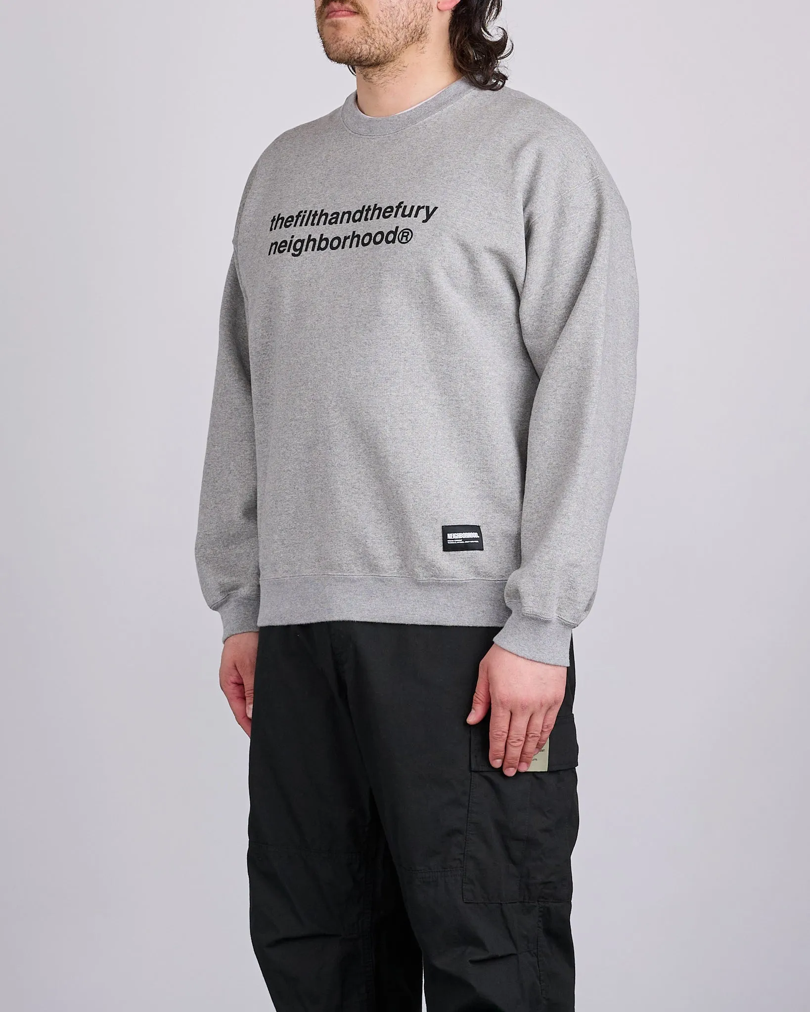 Neighborhood Solid Crewneck Sweat Shirt Gray