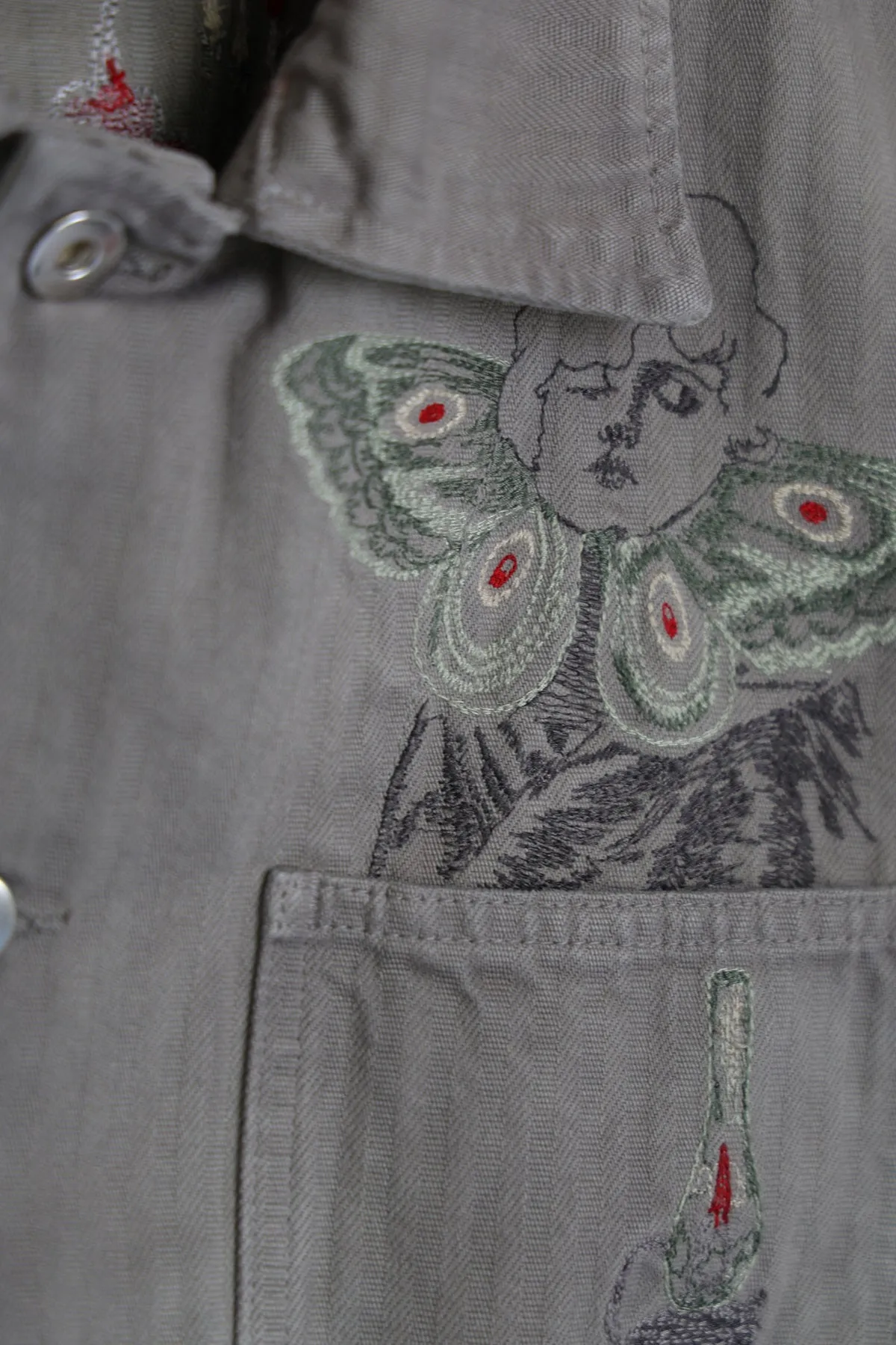 New Rituals Chore Jacket - Oil Wash W/ Embroidery