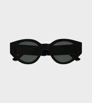 Polly Black Green Solid Lens