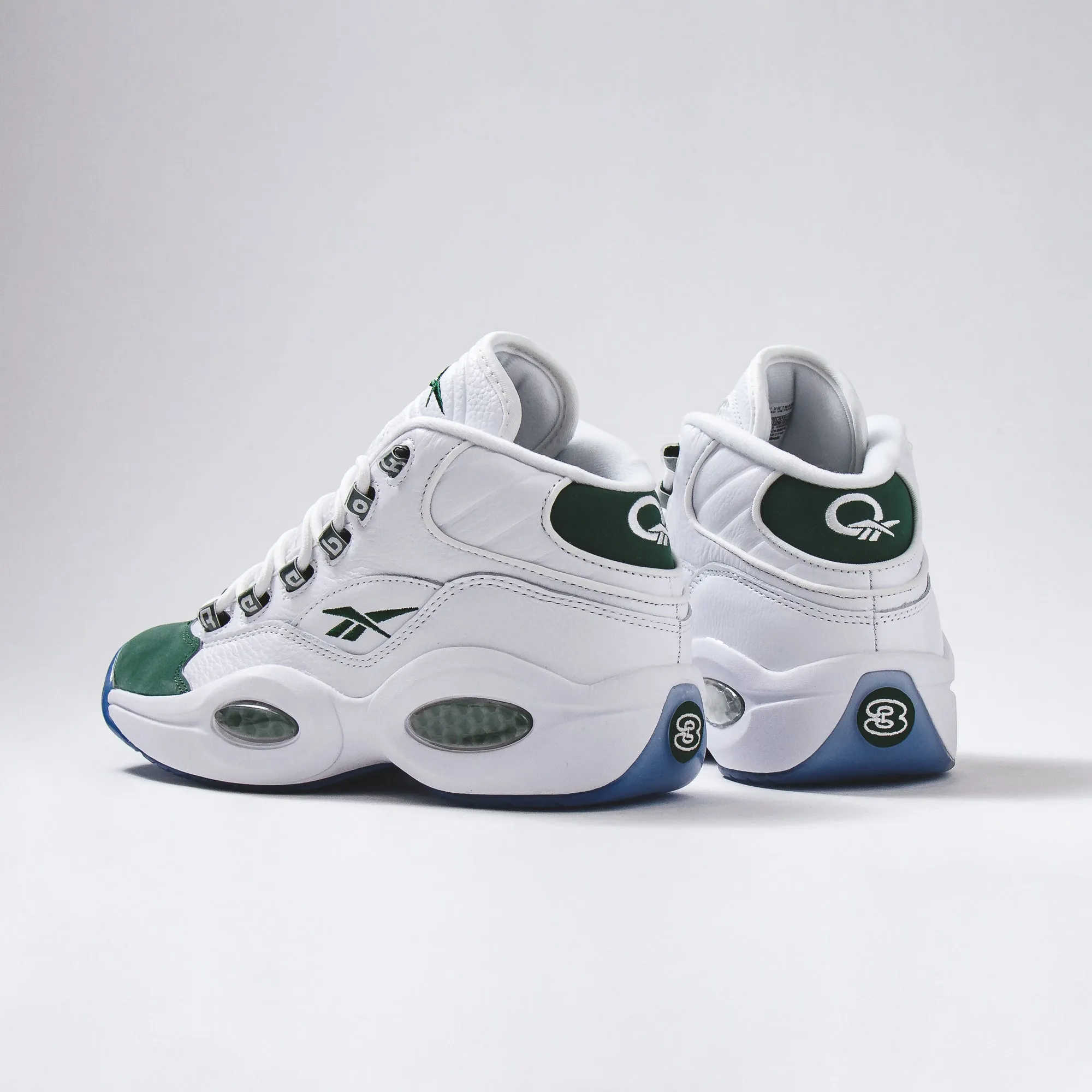 Reebok Classics Basketball Men Question Mid Allen Iverson White Green ID6690