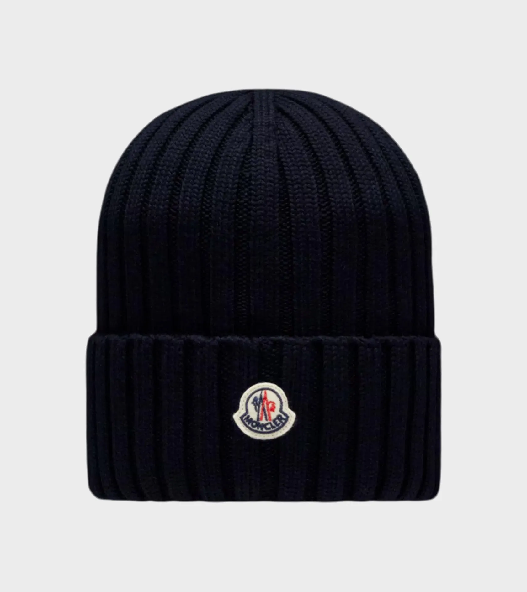 Ribbed Logo Beanie Navy