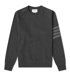 Thom Browne 4 Bar Raglan Crew Sweatshirt (Grey)