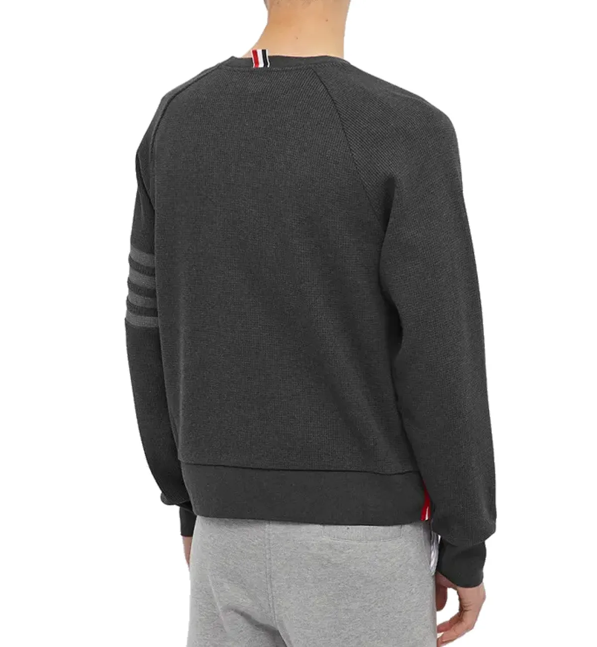 Thom Browne 4 Bar Raglan Crew Sweatshirt (Grey)