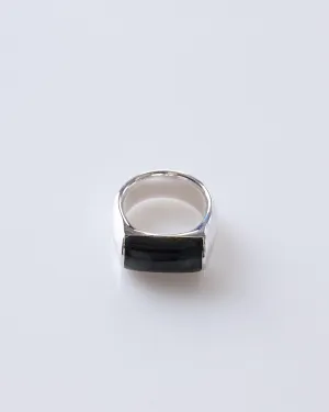 Tom Wood Crest Ring (M) Silver 925/Blue Hawk Eye