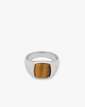 Tom Wood - Women's Kay Ring Tiger Eye - (Silver)