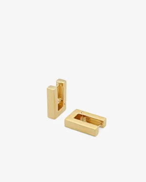 Tom Wood - Women's Square Hoops - (Gold)