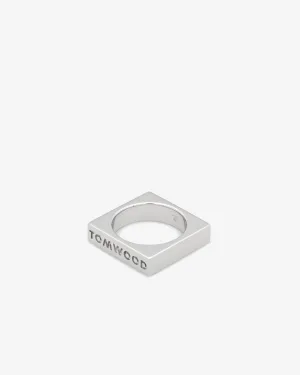 Tom Wood - Women's Square Ring - (Silver)