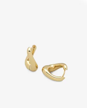 Tom Wood - Women's Twist Hoops - (Gold)