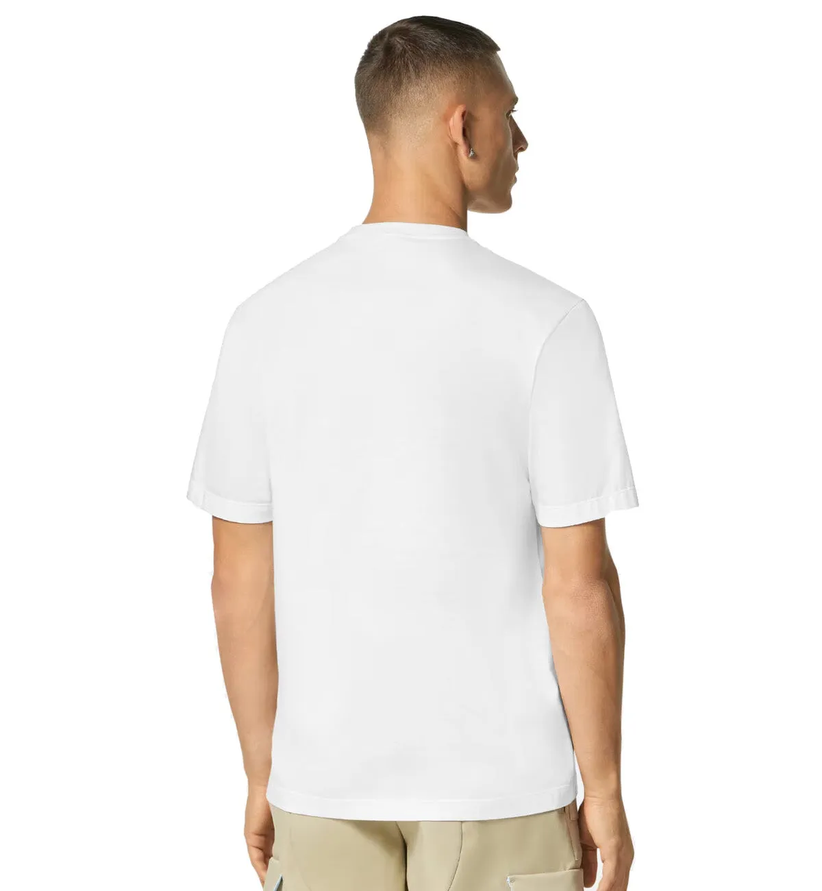 Versace Embroidered Contrasto Logo T-Shirt (White)