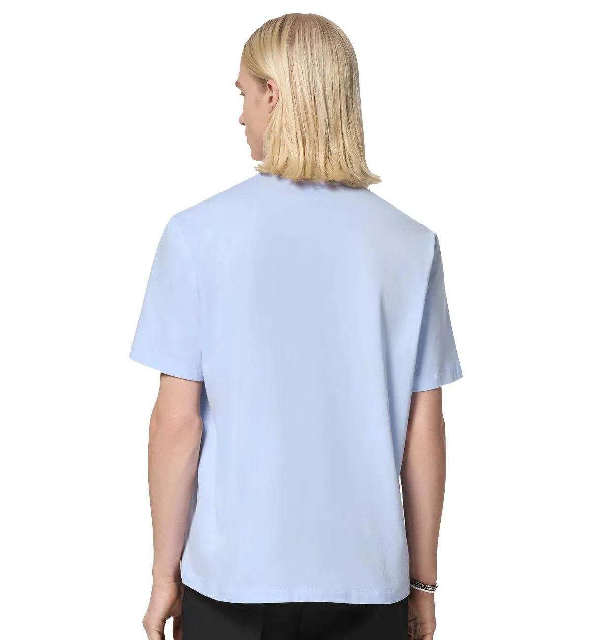 Versace Embroidered University Coral T-Shirt (Cyan)