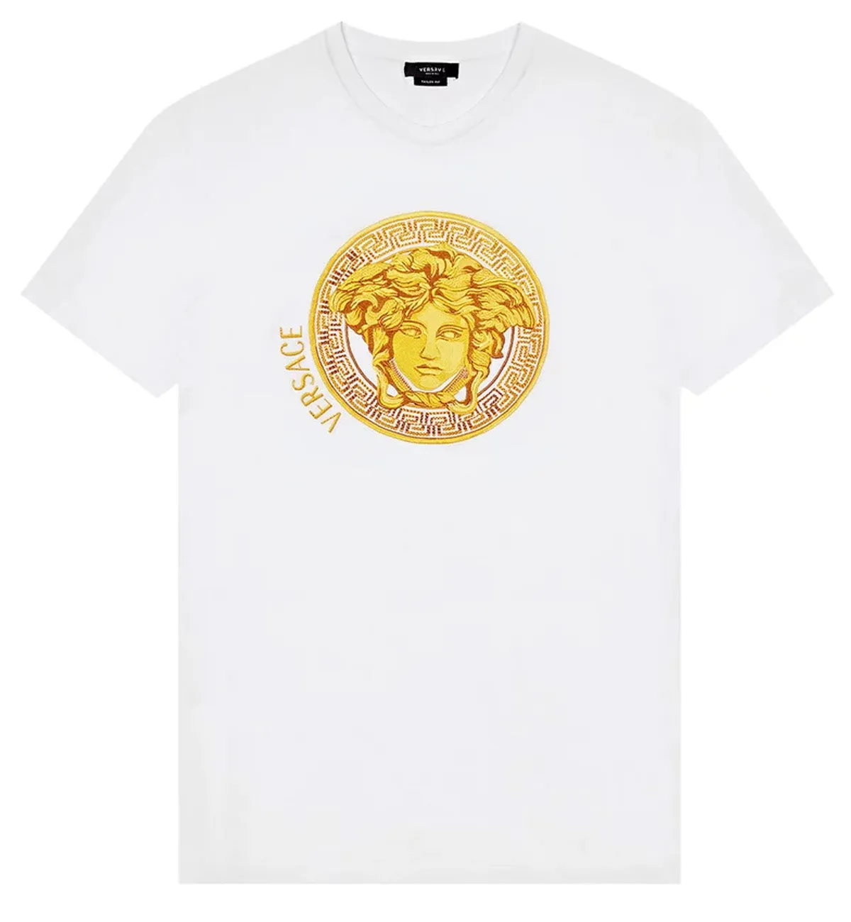 Versace Medusa Amplified Embroidered T-Shirt (White)