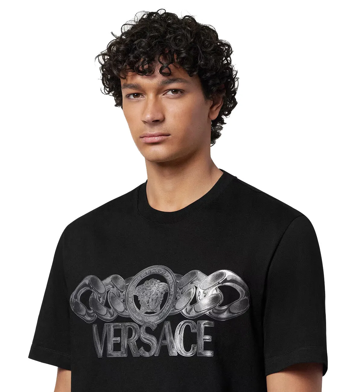Versace Medusa On Chain T-Shirt (Black)