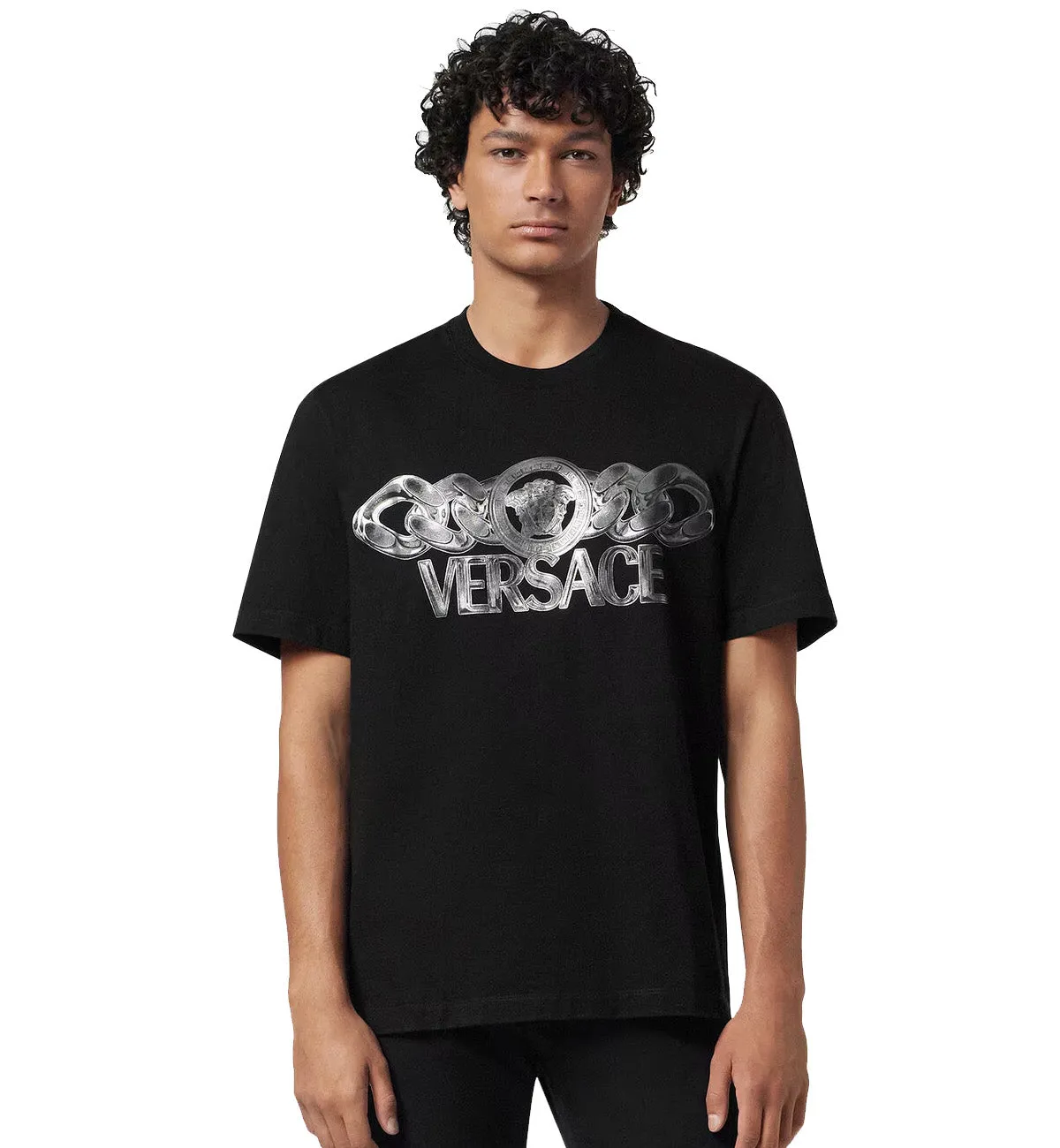 Versace Medusa On Chain T-Shirt (Black)