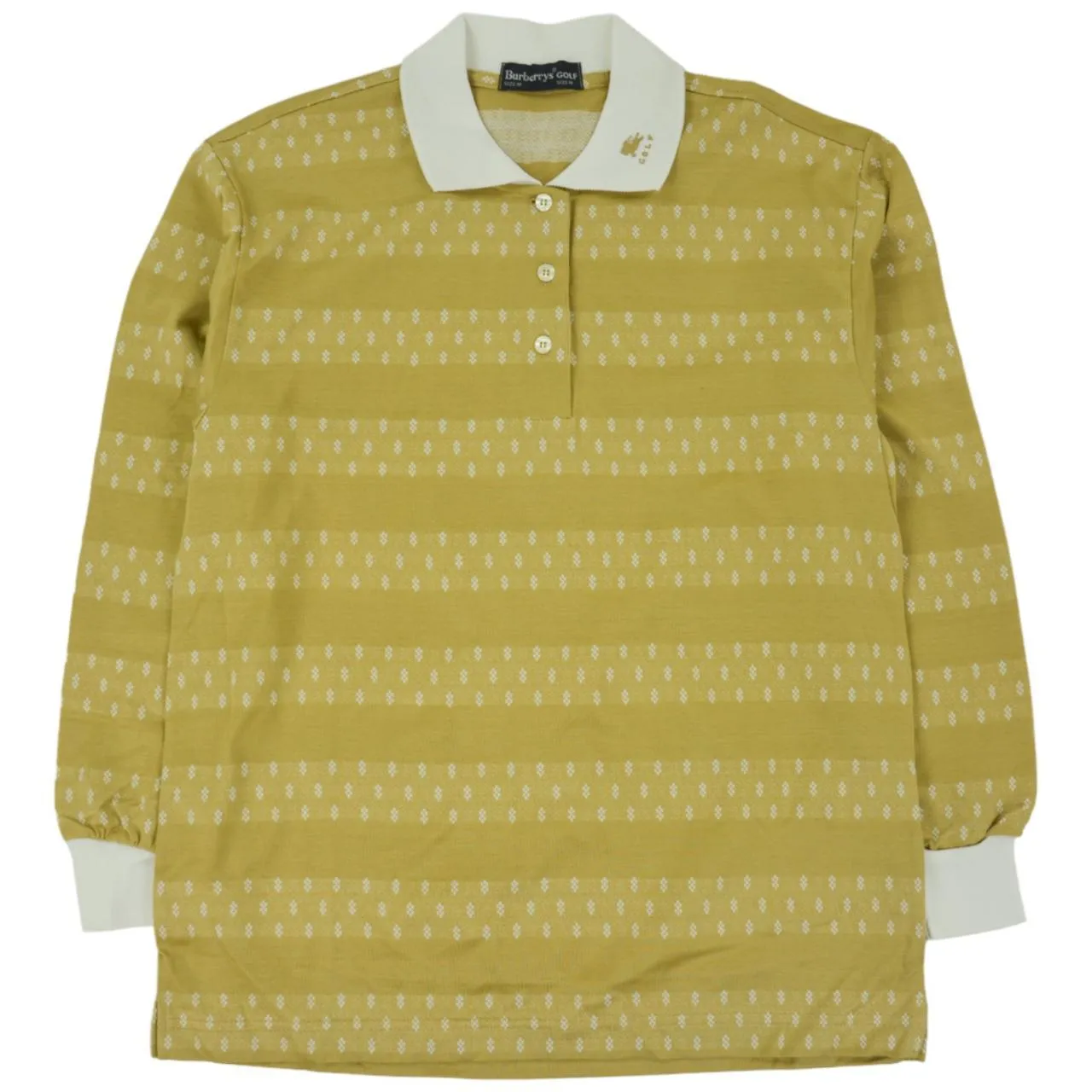 Vintage Burberry Long Sleeve Polo Shirt Woman's Size M