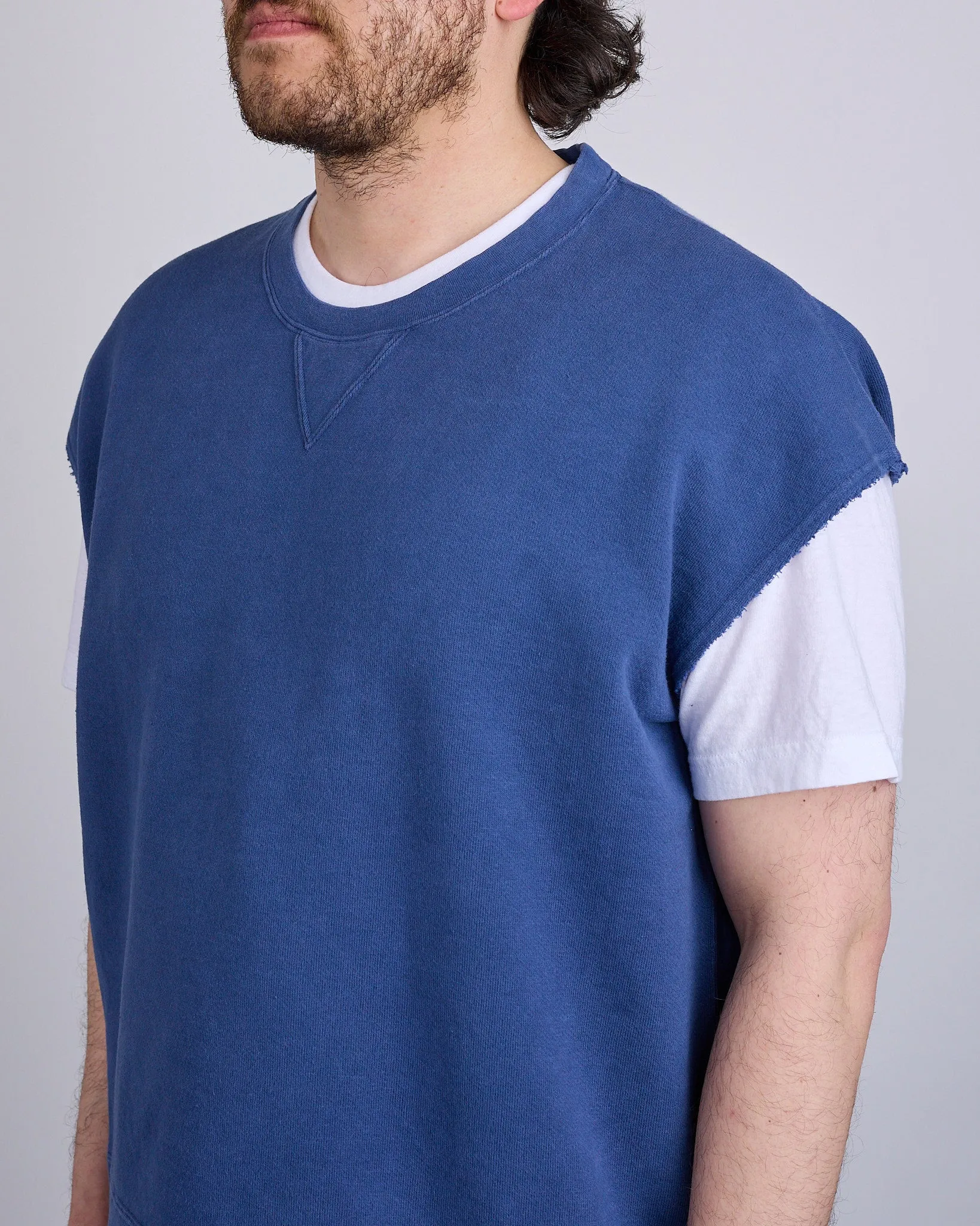 visvim Mondo Crew Sweat SL DMGD Navy