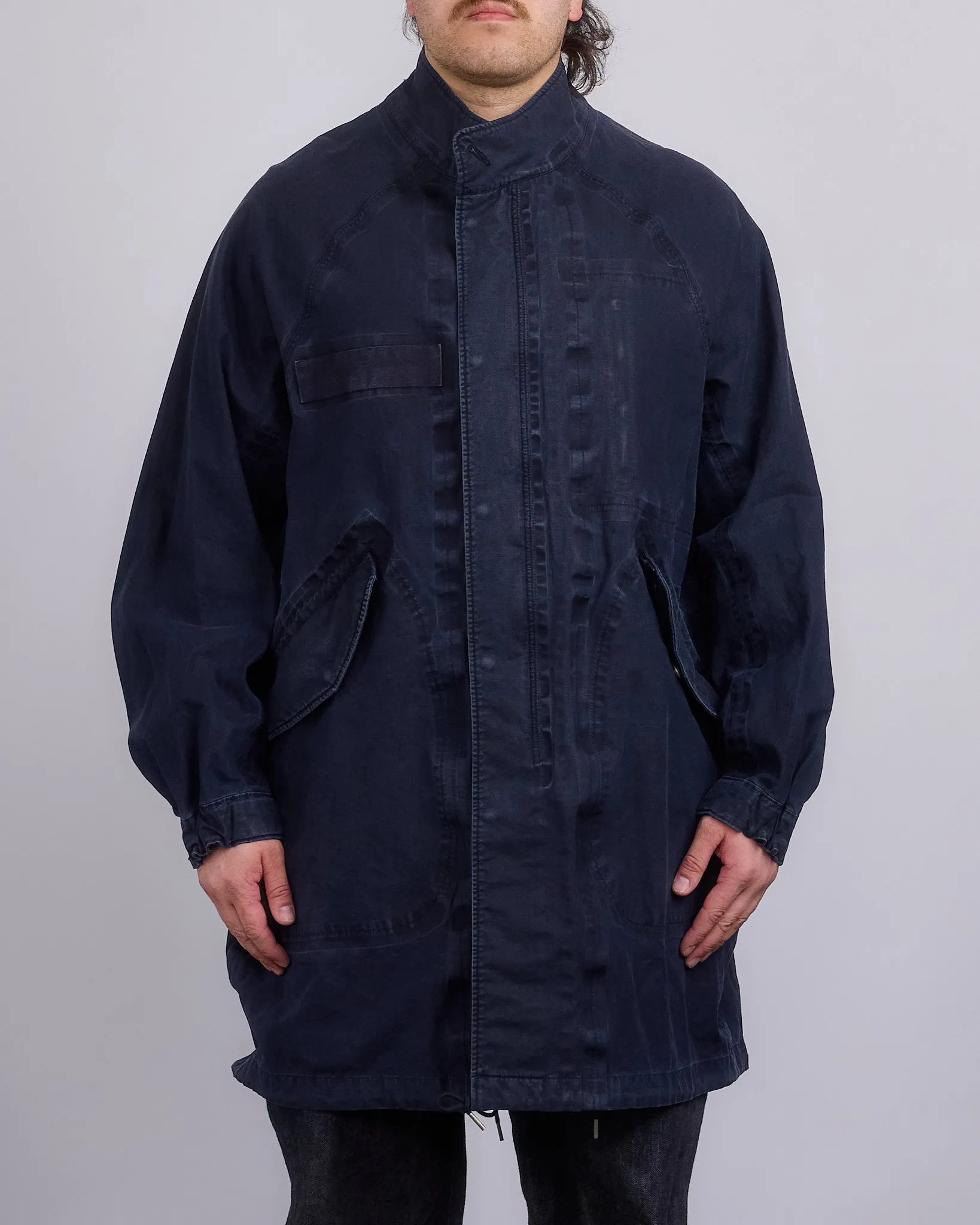 visvim Six-Five Parka 3L DMGD Navy