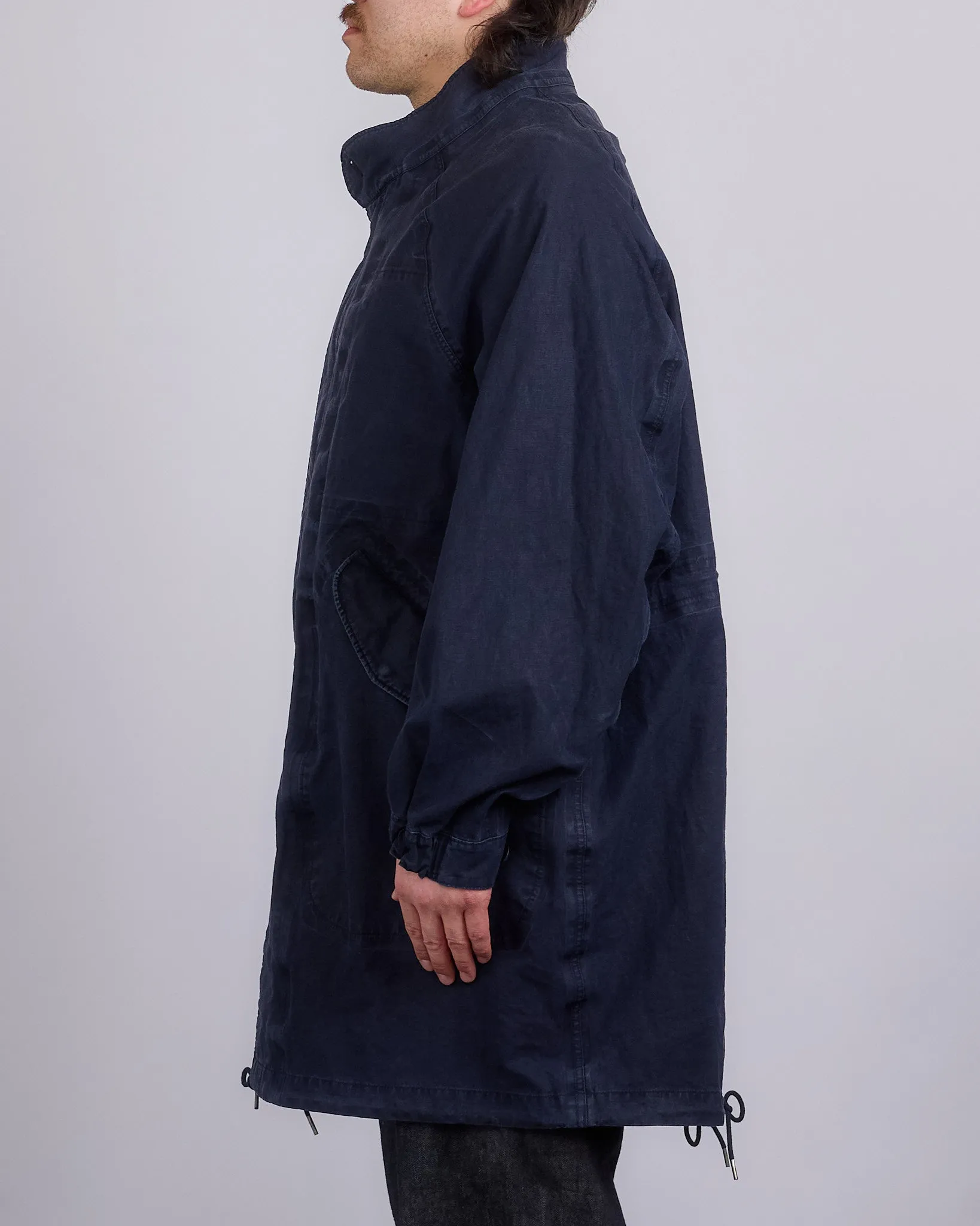visvim Six-Five Parka 3L DMGD Navy