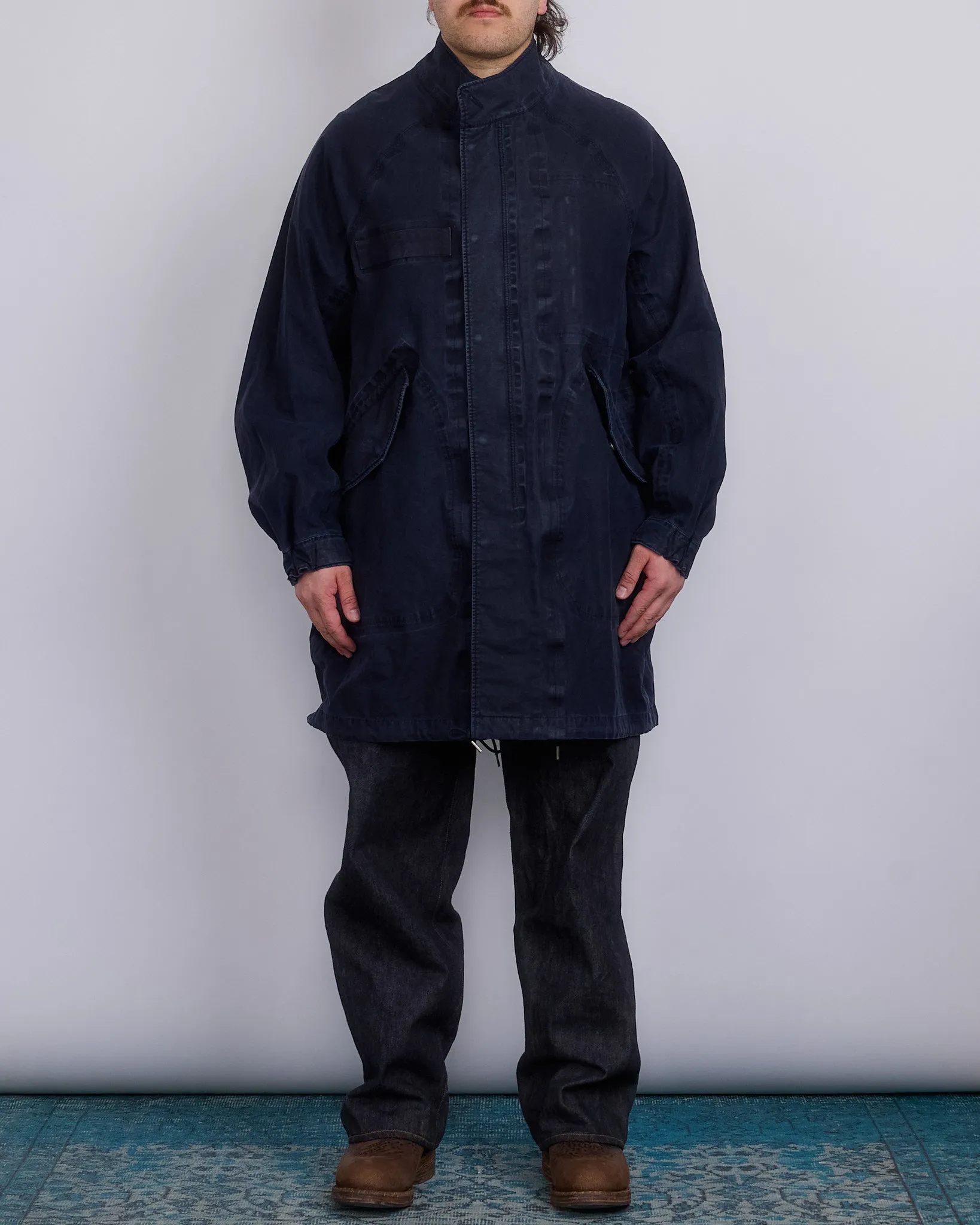 visvim Six-Five Parka 3L DMGD Navy