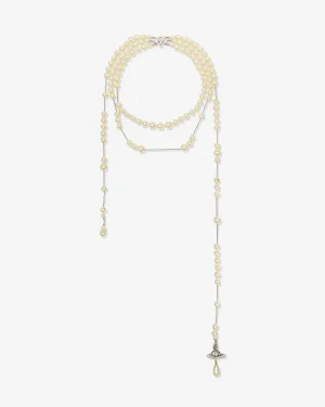 Vivienne Westwood - Women's Broken Pearl Necklace - (Pearl/Multi)