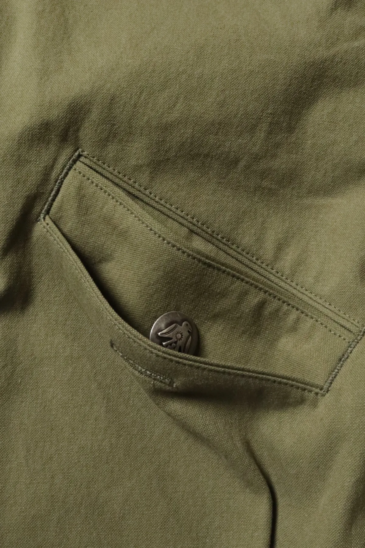 Water-Repellent Canvas ZIP-UP KAYAK PAW-PAW Blouson - Khaki