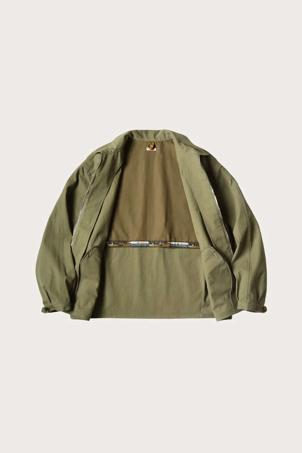 Water-Repellent Canvas ZIP-UP KAYAK PAW-PAW Blouson - Khaki