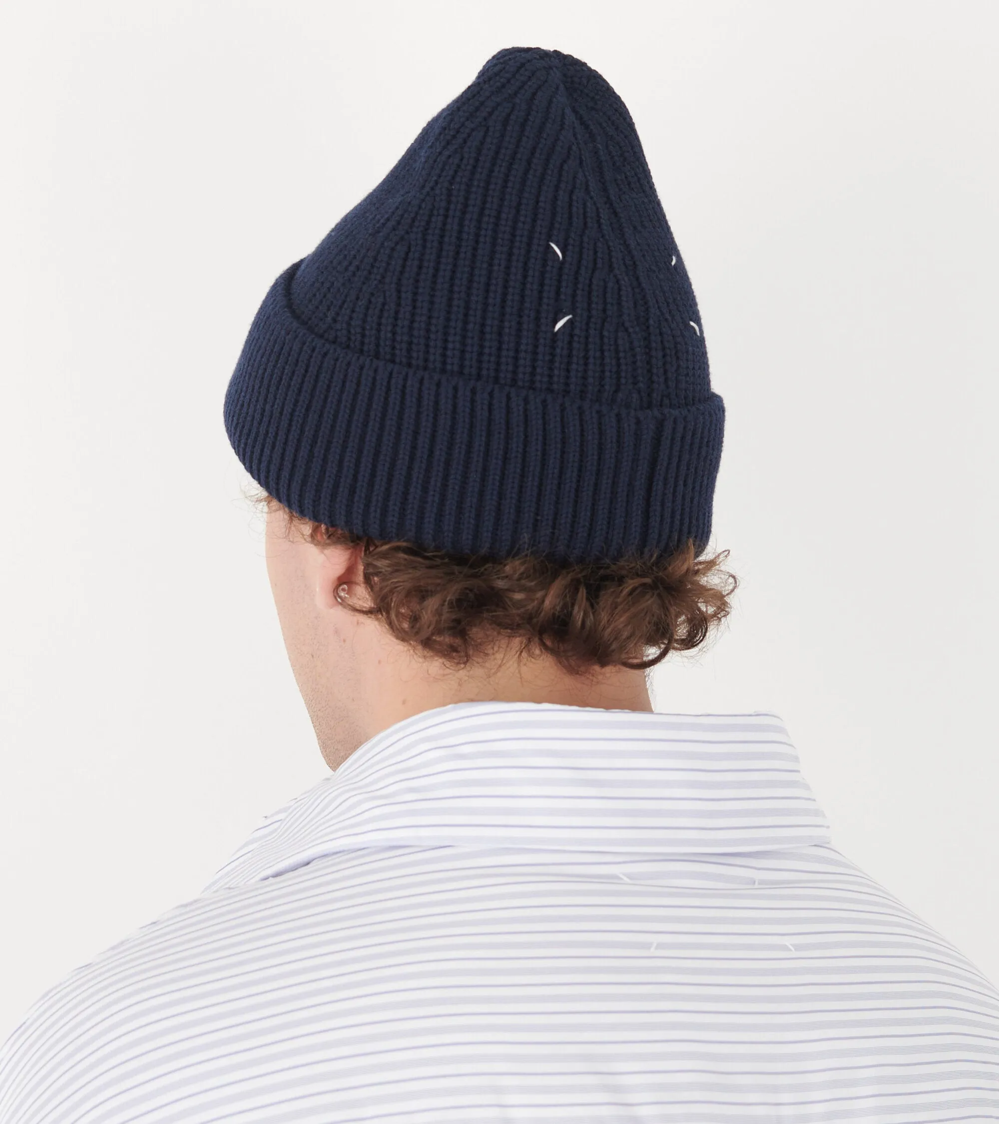 Wool Mix Beanie Navy