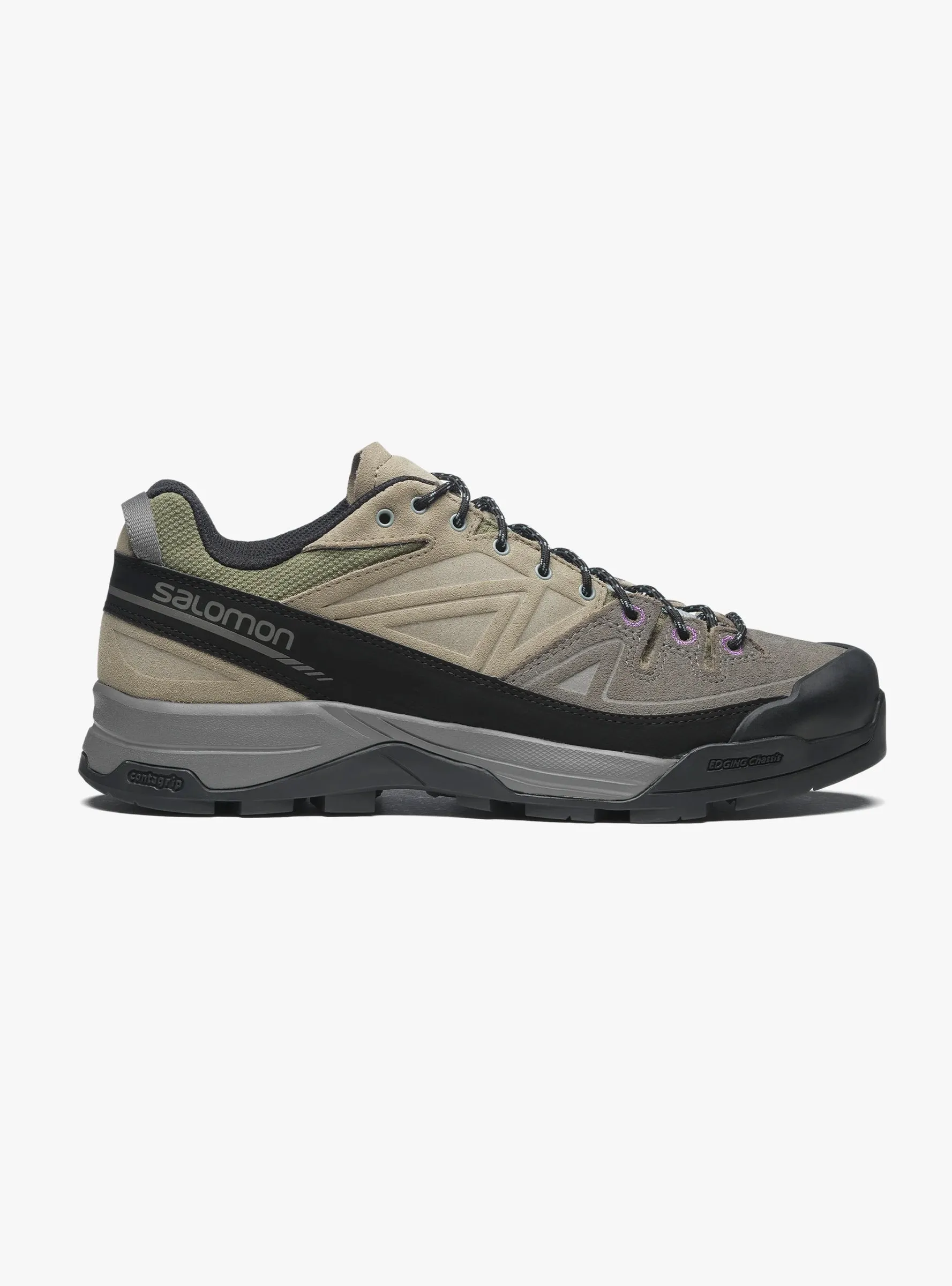 X-ALP Leather Pewter. Vintage Khaki & Black